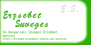 erzsebet suveges business card